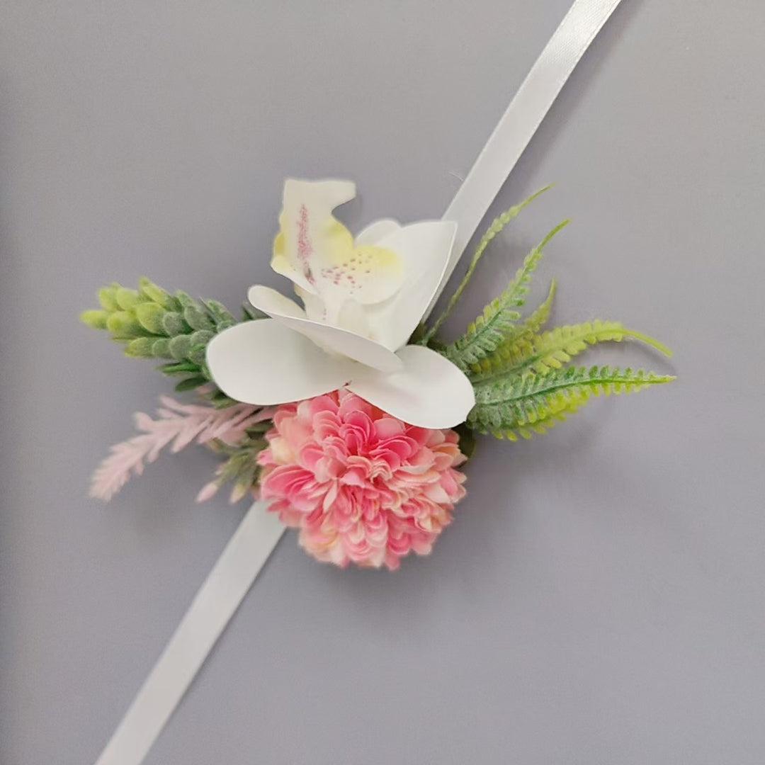 Floral Corsage with Satin Ribbon