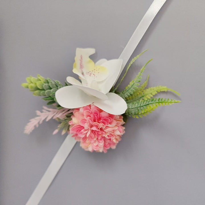 Floral Corsage with Satin Ribbon