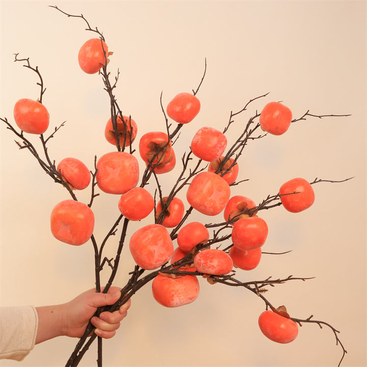 Decorative Artificial Persimmon Branch for Home Decor