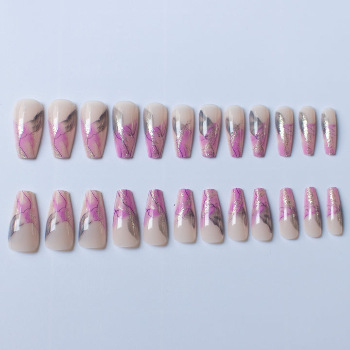 Artistic Nail Design Kit with Marble Effect