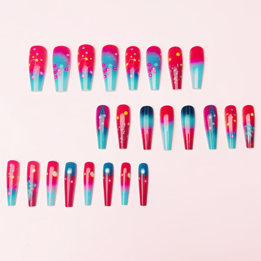 Artificial nails with luminous gradient design Stornfield