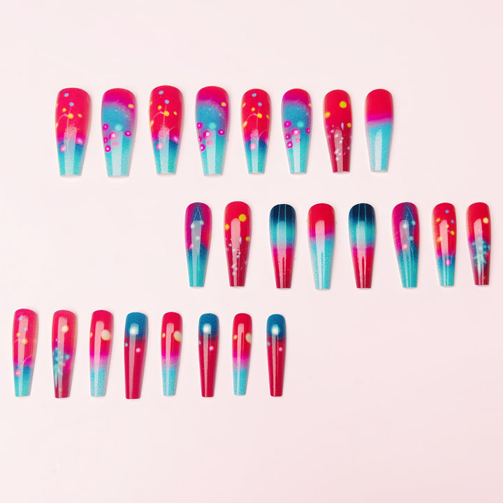 Artificial nails with luminous gradient design Stornfield