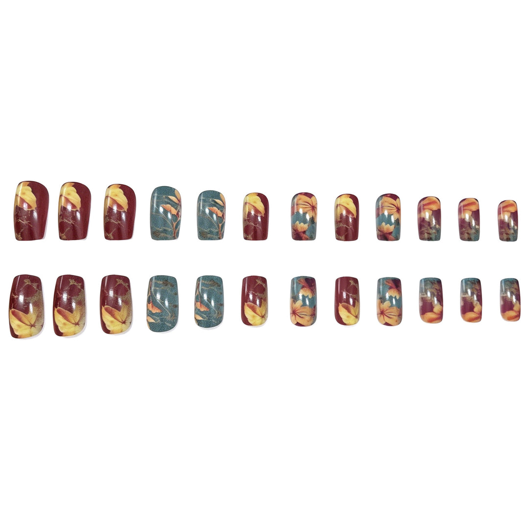 Artistic Autumn-Themed Nail Art Enhancements Stornfield