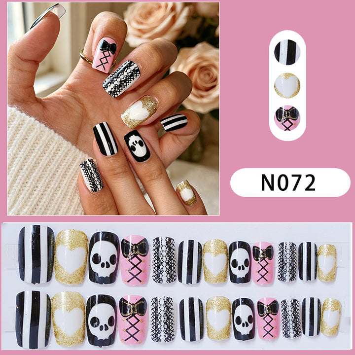 Geometric Pattern Press-On Nail Set