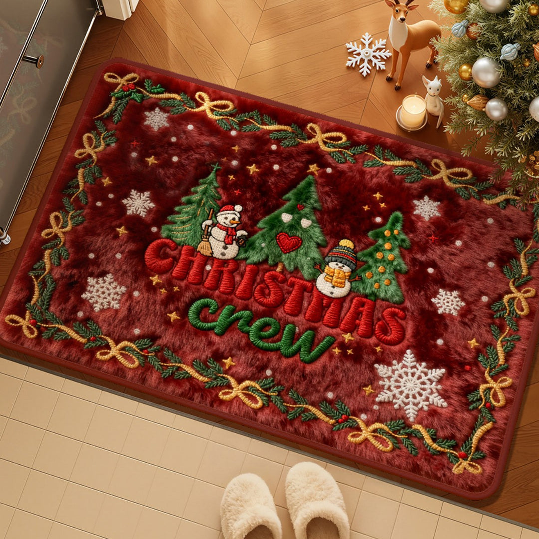 Christmas-Themed Plush Doormat