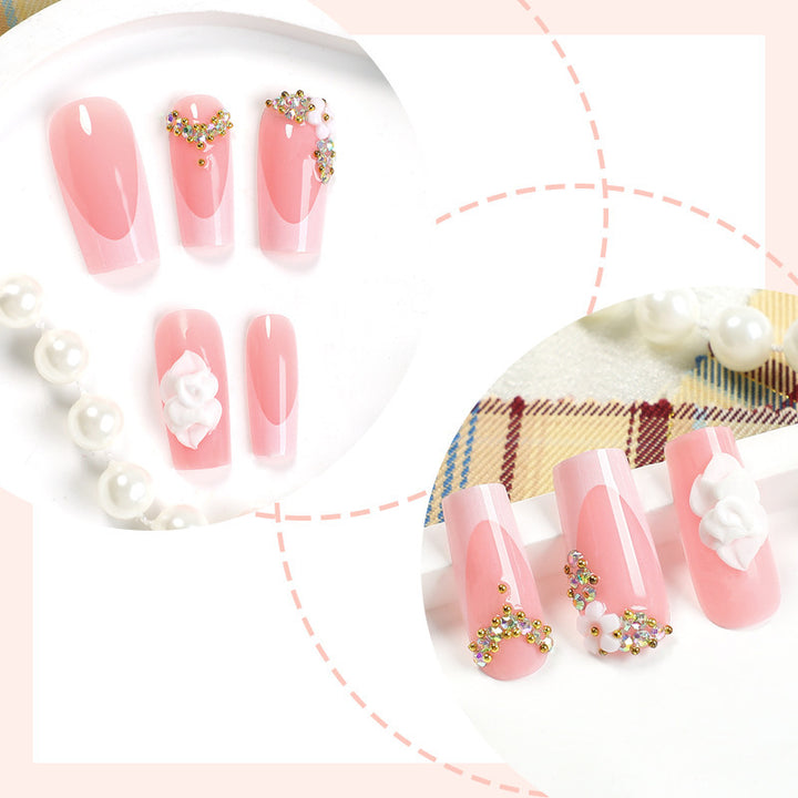 Decorative Floral Press-On Nails Stornfield