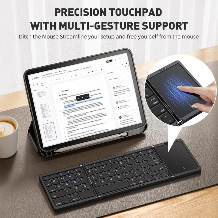 Foldable Touchpad Wireless Keyboard Stornfield