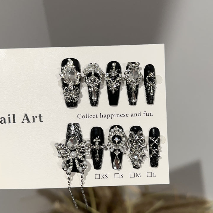 Chic Decorative Press-On Nail Art Set