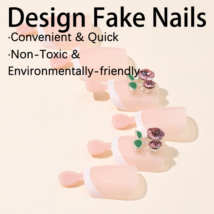 Nail art set with playful floral design Stornfield