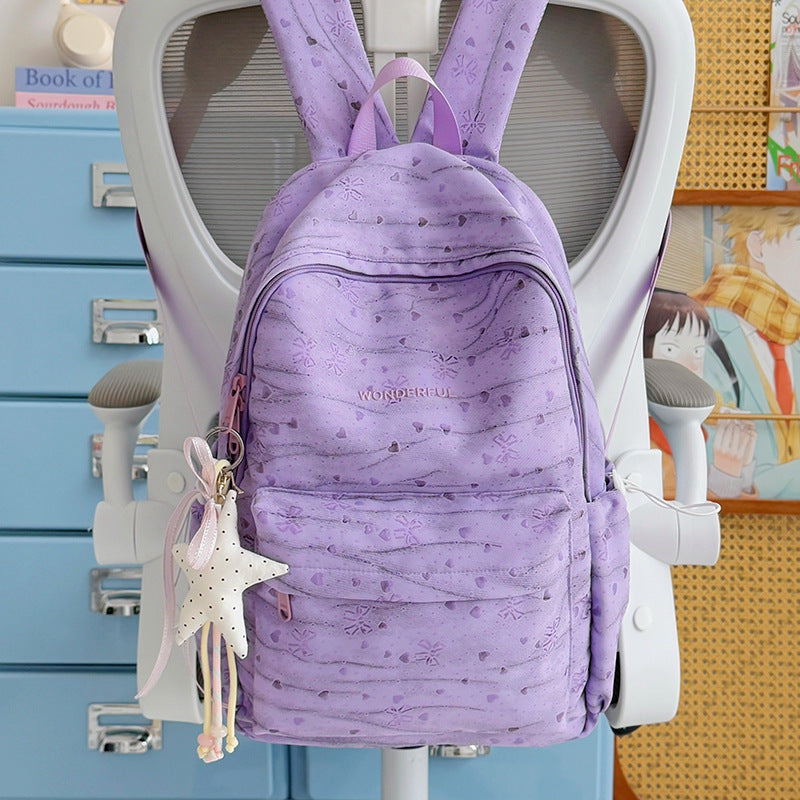 Stylish Heart Pattern Backpack Stornfield