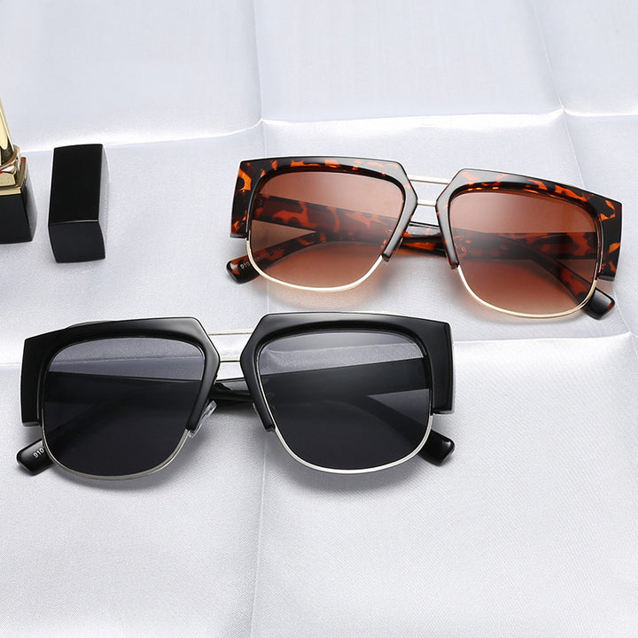 Women Fashion Square Sunglasses with Unique Chain Design Stornfield