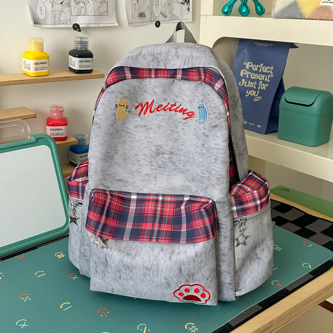 Fun Character-Embellished Casual Backpack Stornfield