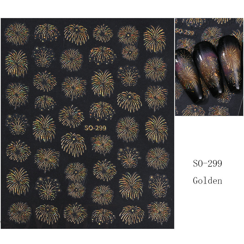 Laser Multi-Design Nail Art Sticker Sheet