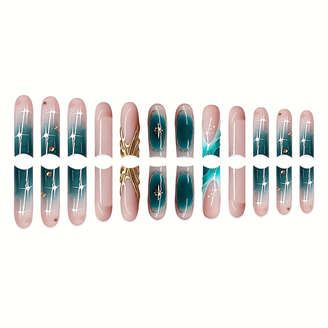 Floral Art Acrylic Nail Set Stornfield