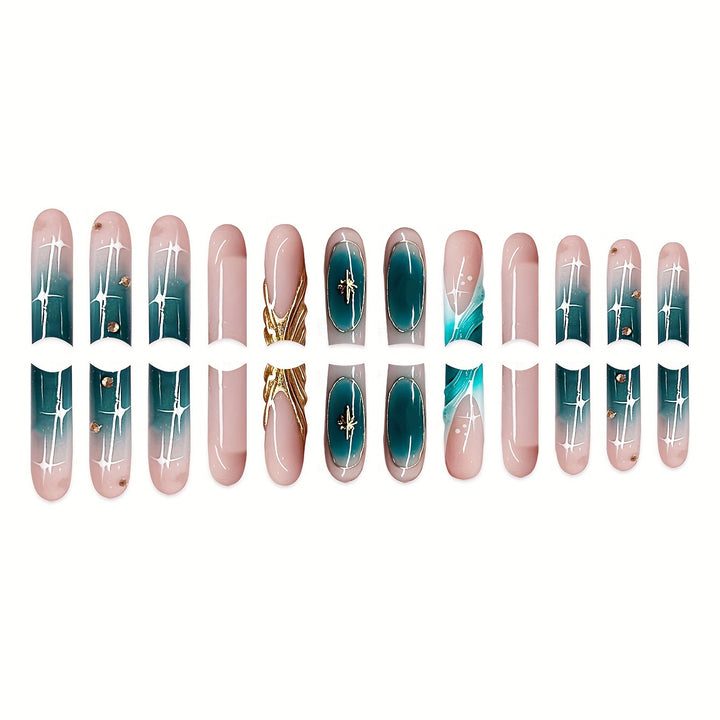 Floral Art Acrylic Nail Set Stornfield