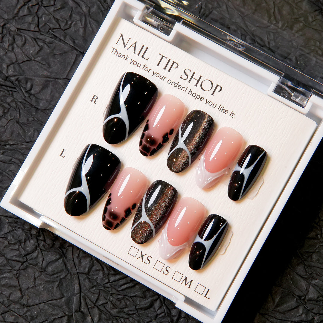 Artistic Stiletto Press-On Nail Art