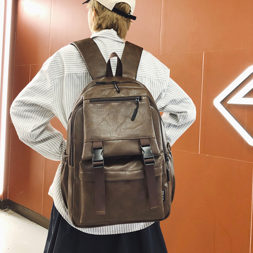 Stylish Multi-Functional Leather Backpack Stornfield