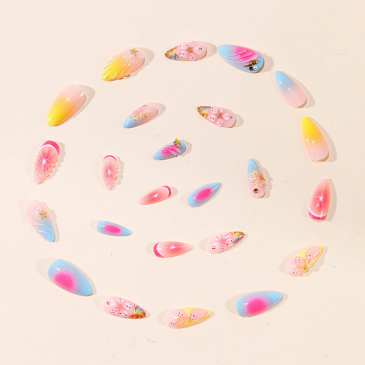 Tropical-Inspired 3D Nail Art Extensions Stornfield