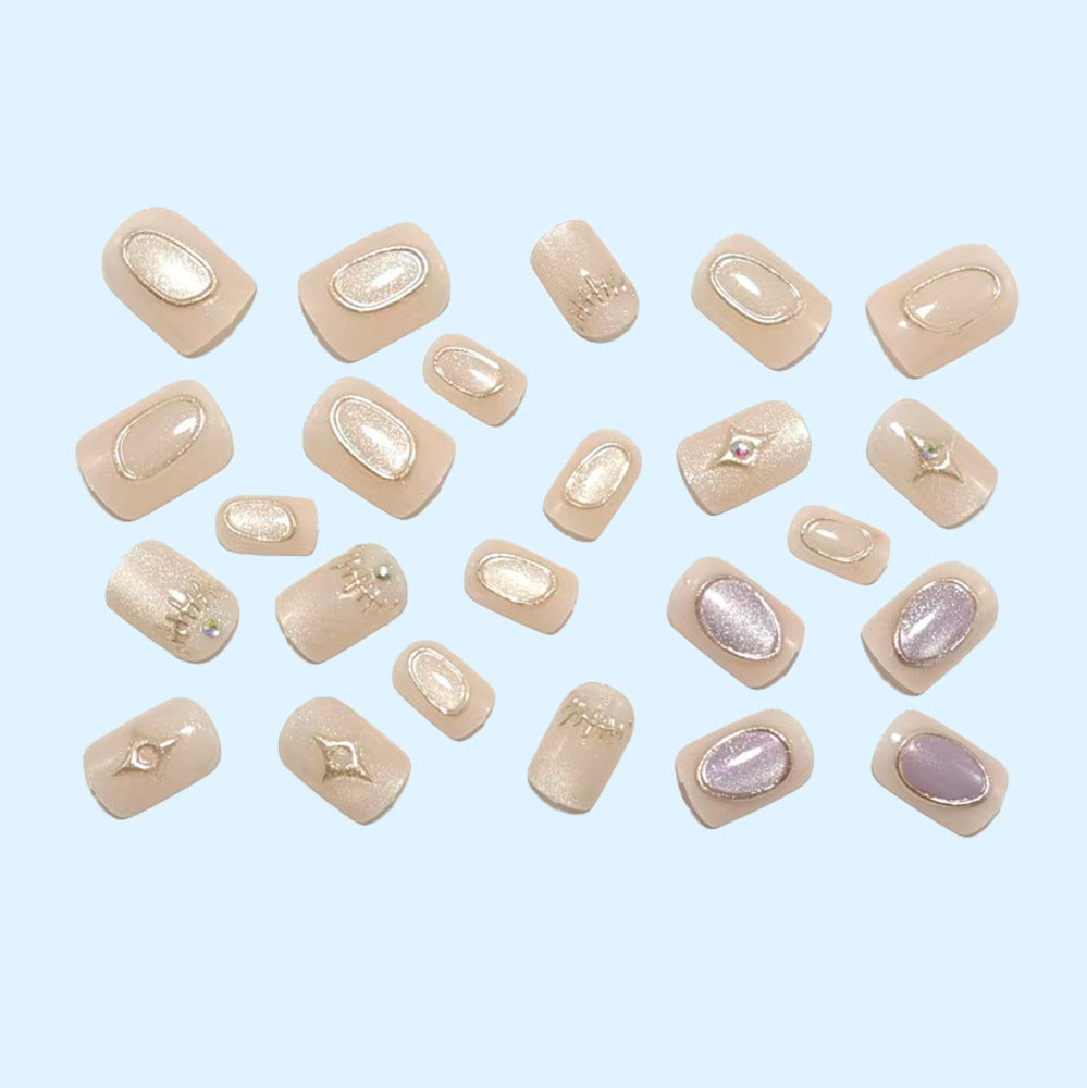 Decorative artificial nails with shimmering and glittering accents Stornfield