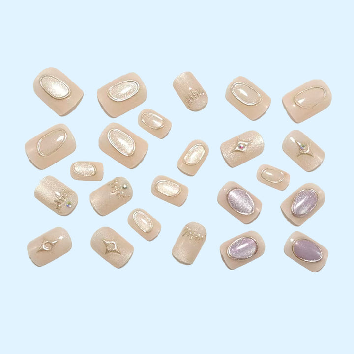 Decorative artificial nails with shimmering and glittering accents Stornfield
