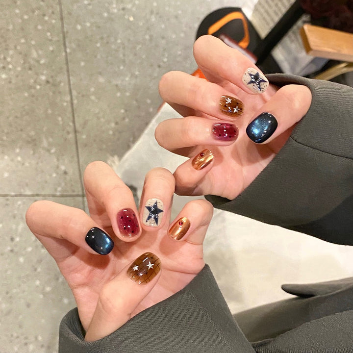 Artificial nails with sparkling star design Stornfield