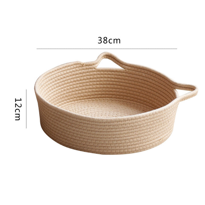 Decorated basket with practical handles Stornfield