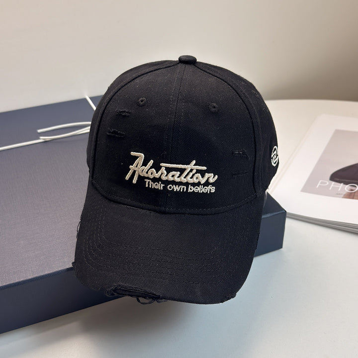 Women's Distressed Embroidered Baseball Cap Stornfield