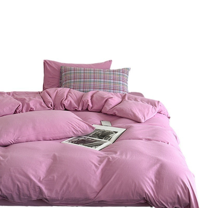 Minimalist Mako satin bedding set with extra-soft surface and easy-care weaving