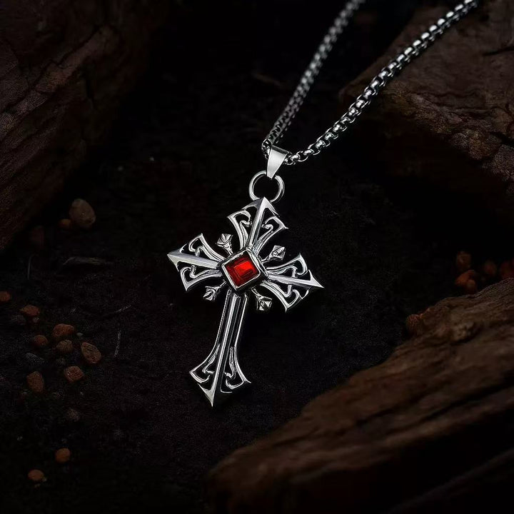 Gothic Cross Pendant Necklace Stornfield