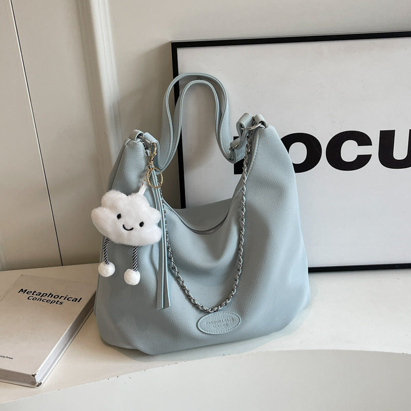 Soft Leather Slouchy Shoulder Bag