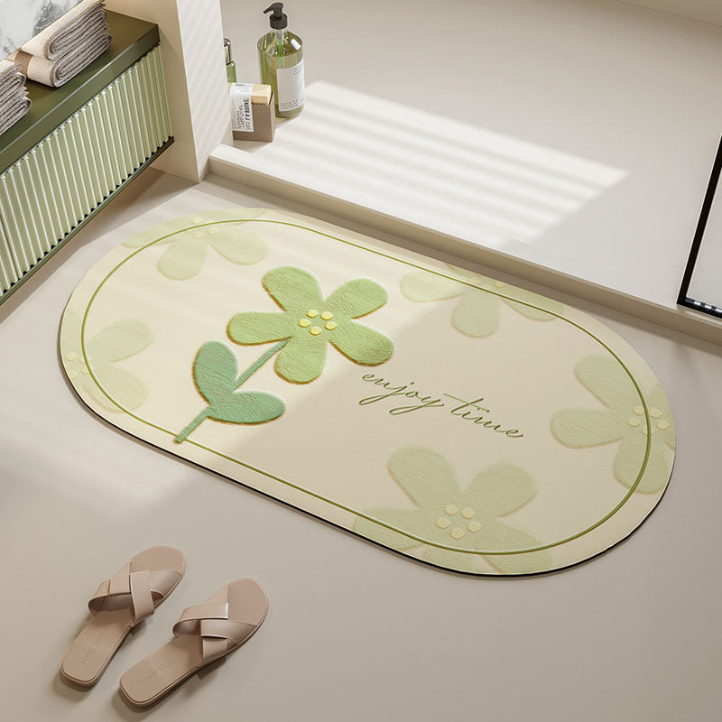 Soft Floral Bath Mat Stornfield
