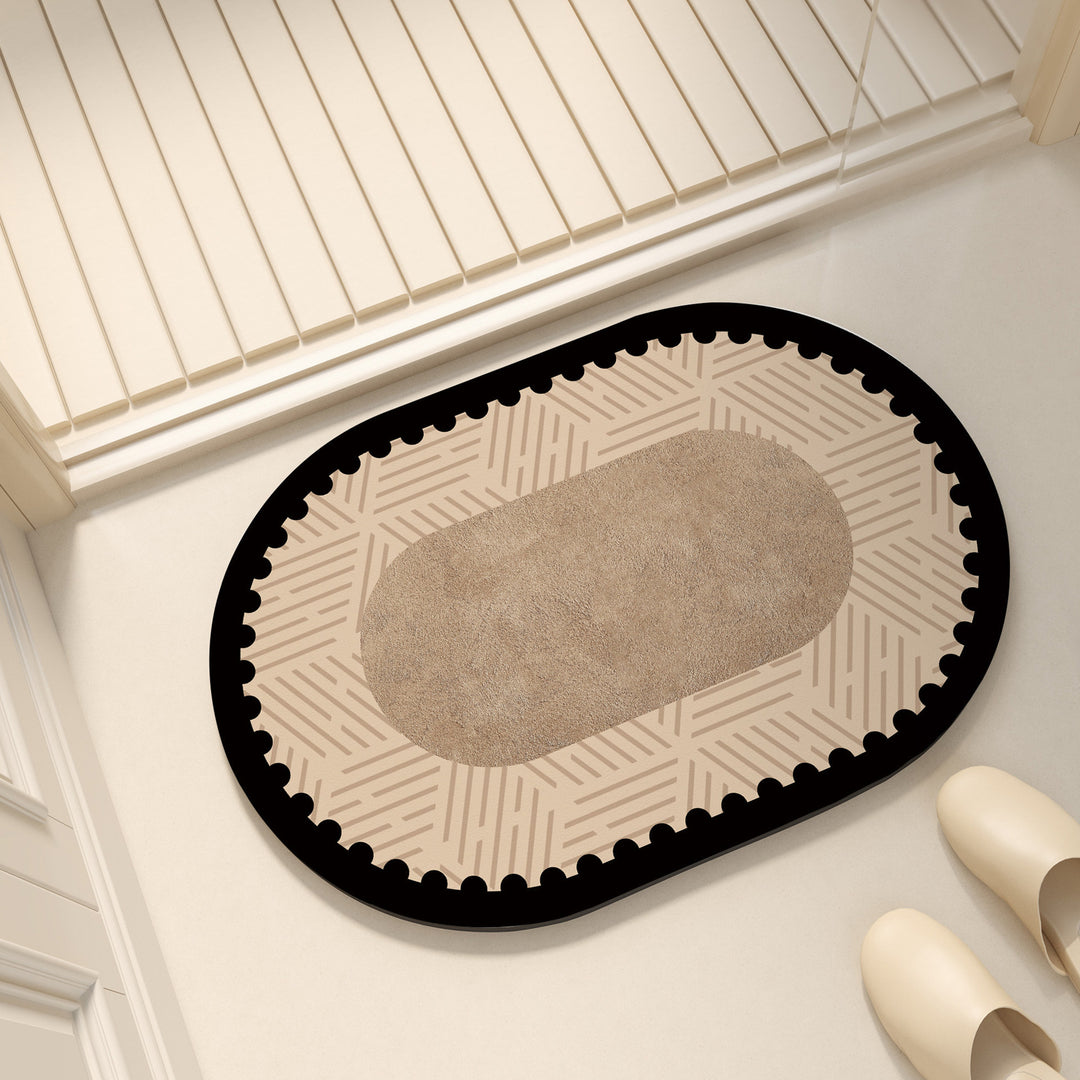 Playful dog-themed bath mat