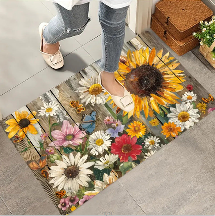 Decorative Floral Area Mat Stornfield