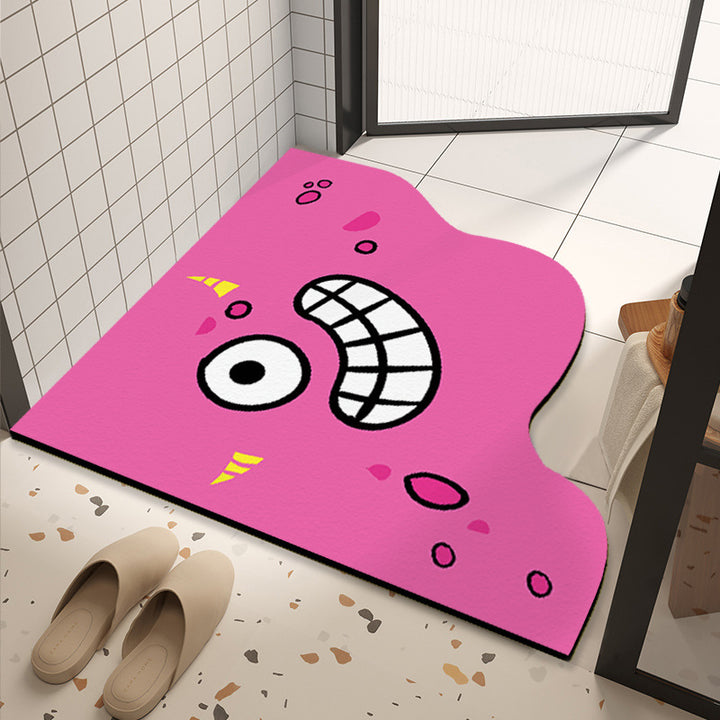 Playful Cartoon-Themed Bath Mat