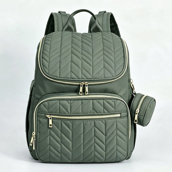 Elegant Multi-Functional Quilted Backpack Stornfield