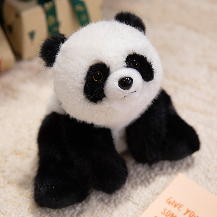 Plush Panda Sitting Cuddle Toy with Round Head and Realistic Safety Eyes Stornfield