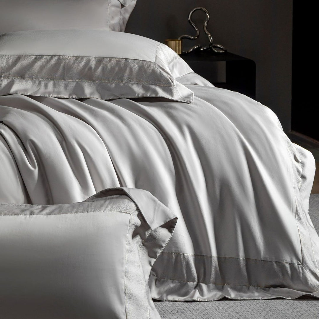 Hotel-Grade Silky Sateen Duvet Ensemble with Hidden Closure & Corner Ties