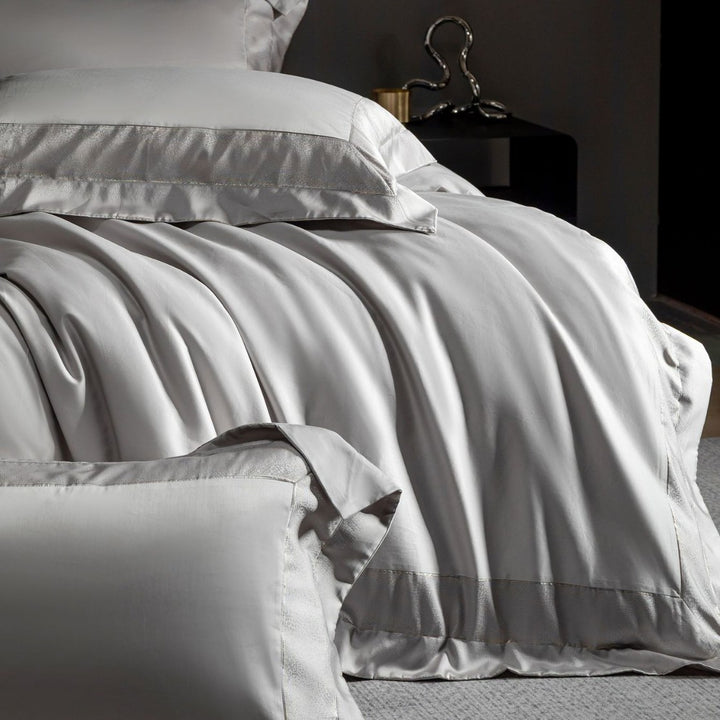 Hotel-Grade Silky Sateen Duvet Ensemble with Hidden Closure & Corner Ties