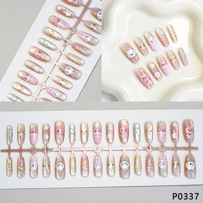Playful Animal-Themed Press-On Nail Art Stornfield