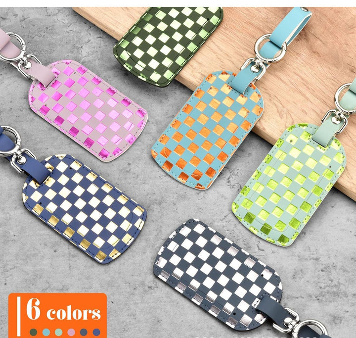 holographic woven luggage and passport ID tag with detachable keyring strap Stornfield