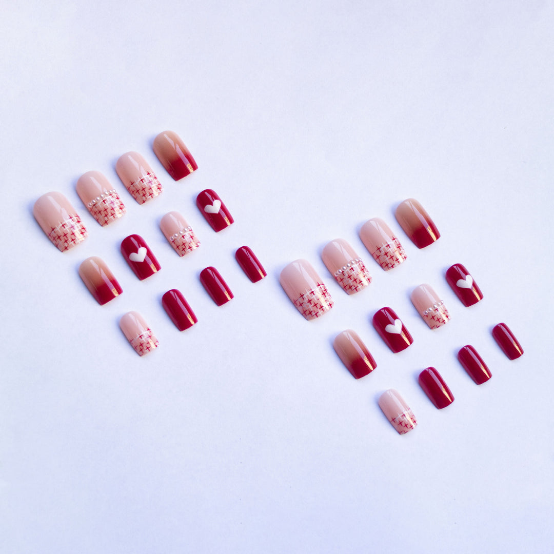 Stylish Heart and Ombre Nail Art Set