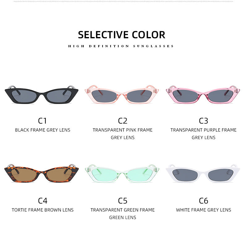 Women's fashionable cat-eye sunglasses with transparent frame Stornfield