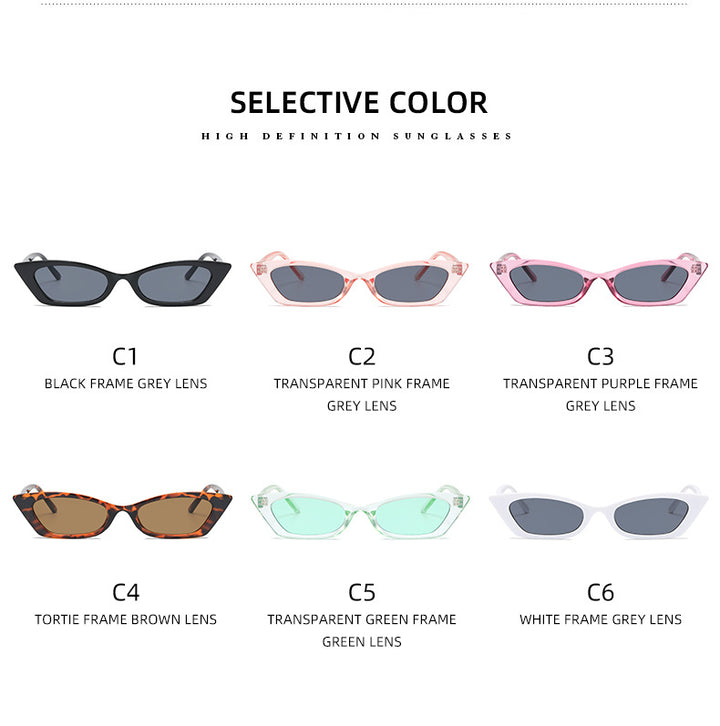 Women's fashionable cat-eye sunglasses with transparent frame Stornfield