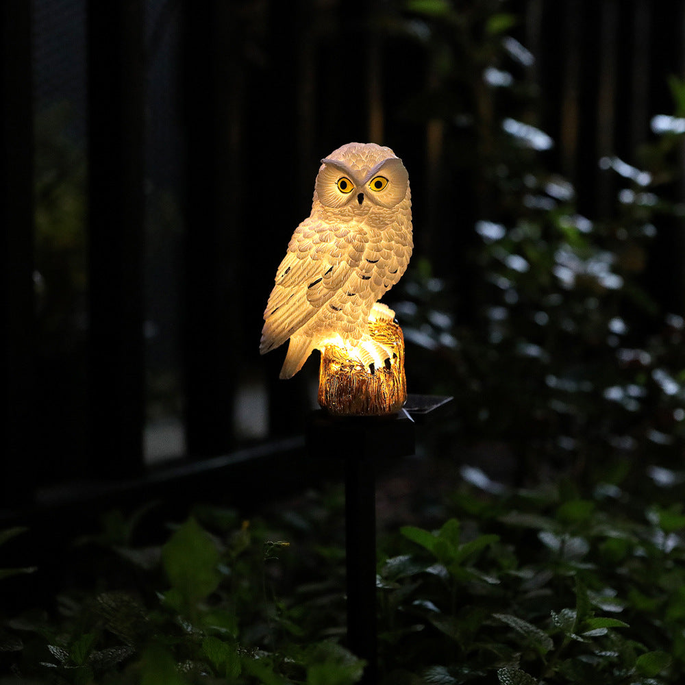 Solar-Powered Owl Garden Stake Light With Realistic Resin Perched Sculpture And Automatic Dusk-To-Dawn LED Stornfield