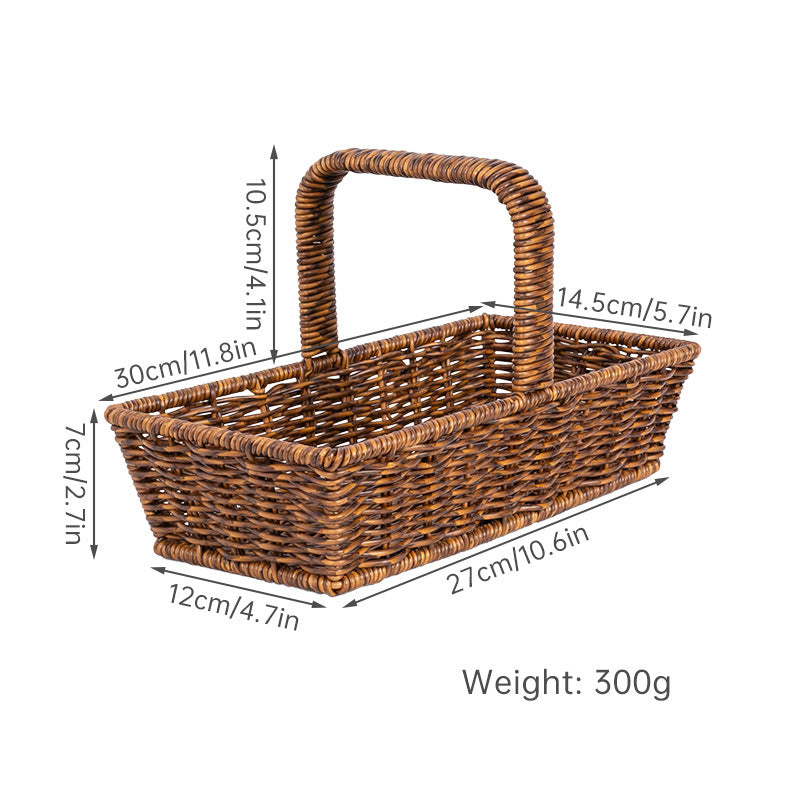 Handcrafted Wicker Storage Caddy Stornfield