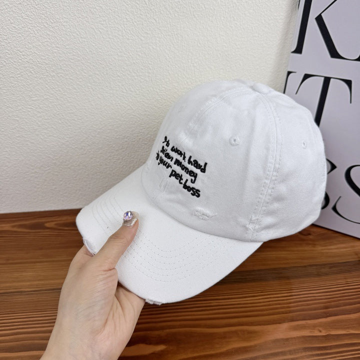 Women's Distressed Denim Statement Cap Stornfield