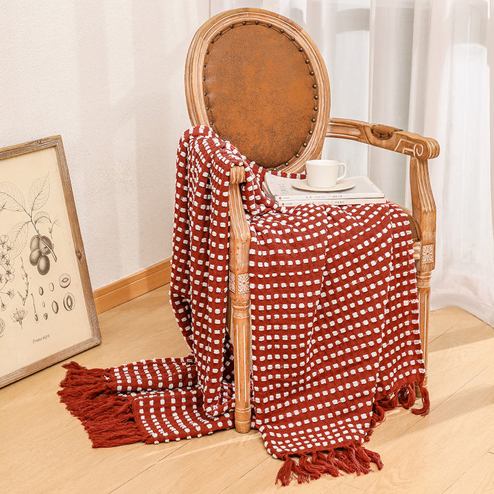 Cozy Waffle Weave Throw Blanket
