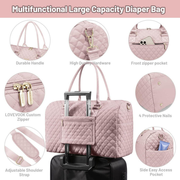 Sophisticated Quilted Travel Tote Set Stornfield
