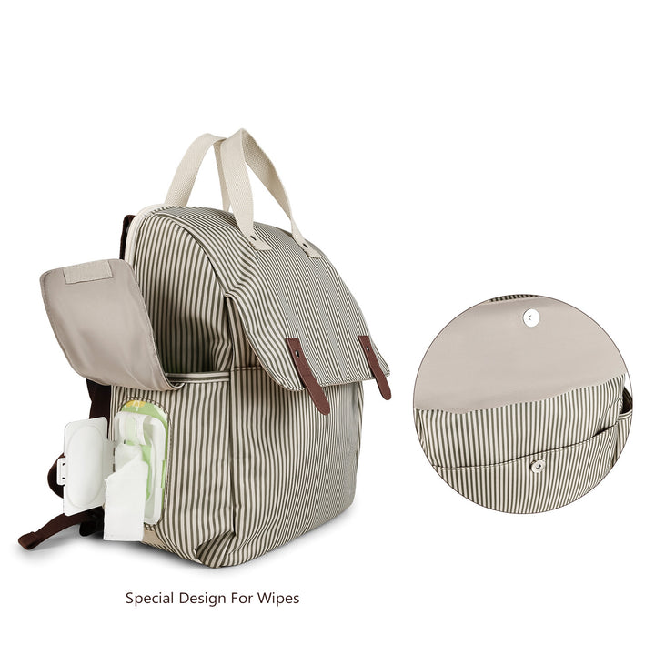 Multifunctional diaper backpack with integrated changing mat Stornfield