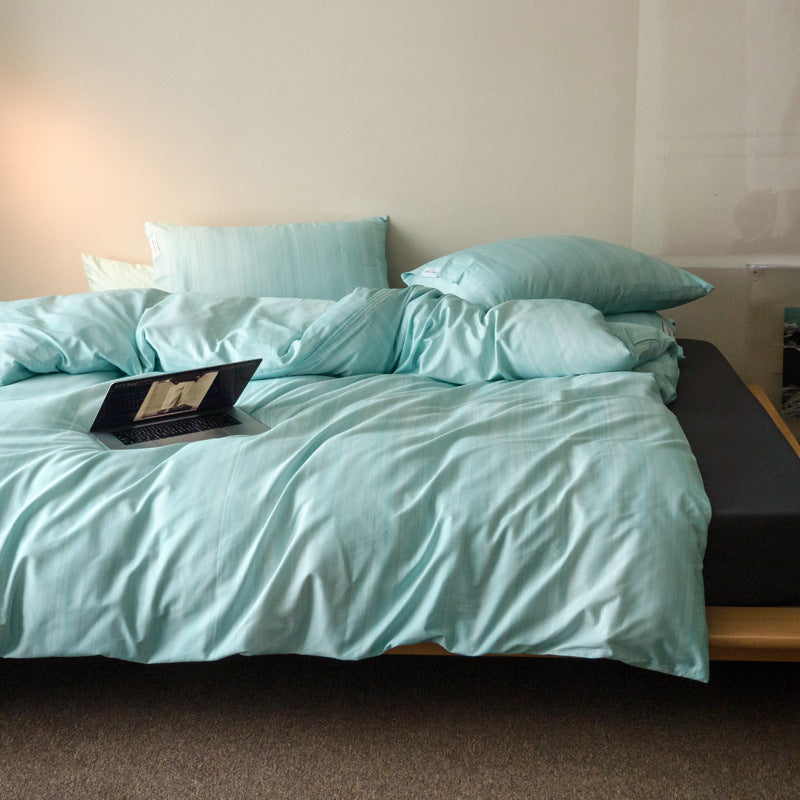 Breathable Percale Duvet Cover Set with Hidden Zipper and Corner Ties
